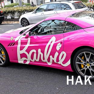 Banlie芭比可爱少女汽车贴纸卡通创意女士装饰个性车身车门大面积