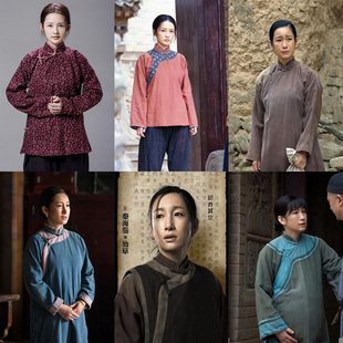 影视古装白鹿原女款民国丫鬟服村姑民国女古装棉麻丫鬟佣人演出服