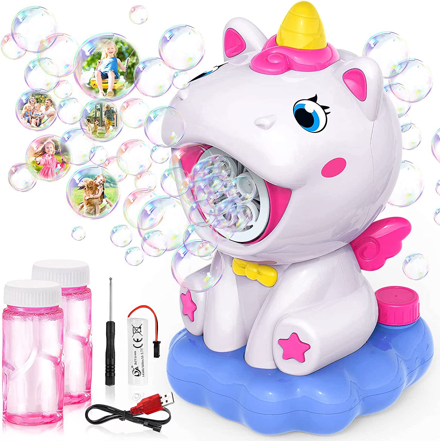Amazon Selling unicorn Bubble machine children Pink Bubble Toys fully automatic men and women gift giftin the Toy/Childs/Puzzle/Building block/Model , Outdoor sports/Leisure/Traditional toys , Blowing bubbles category - from Buy2taobao.com to provide professional Taobao agent buy service