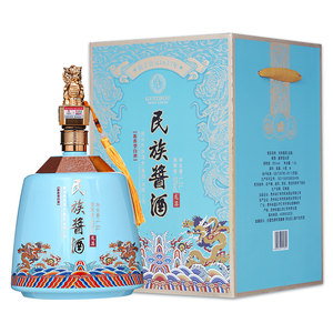 贵州大民族酒龙尊酱香型53度白酒粮食酒1.5l坛装珍藏级高粱酒白酒