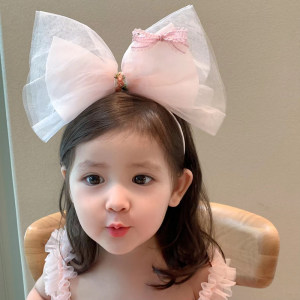 公主女童发箍 蓬松立体大蝴蝶结儿童表演头饰小女孩气质发卡头箍