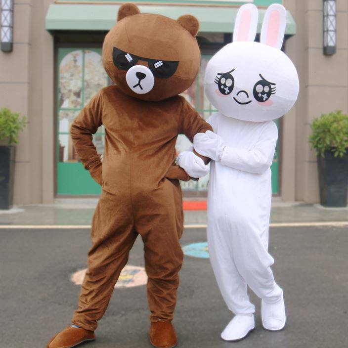 (今日10折)网红熊卡通人偶服装抖友求婚熊行走cos表演服来图订制活动