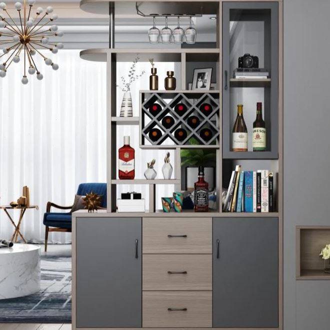 靠墙酒柜客厅2021新款进户门正对玄关柜鞋柜一体小户型屏风装饰柜