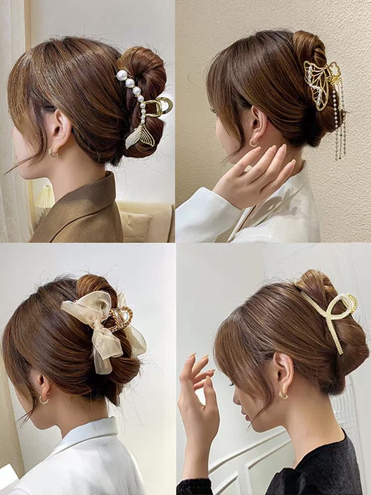 盘头发用的发夹气质感夹子女韩国ins小抓夹网红2021年新款