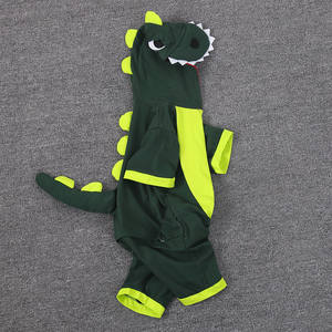 夏季儿童恐龙睡衣纯棉短袖连体衣服宝宝卡通动物演出服男女童成人