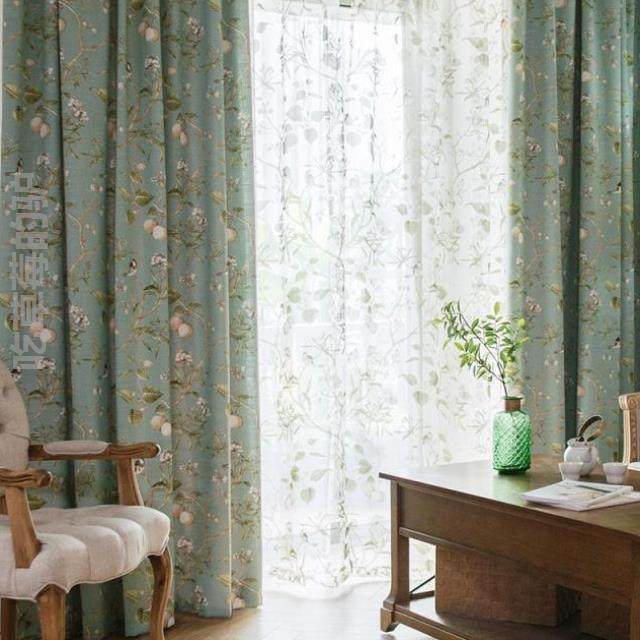 小碎花窗帘布田园遮光 卧室大额优惠券