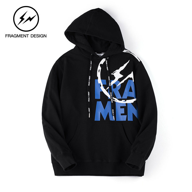 fragment design闪电春季潮牌嘻哈长袖卫衣男印花连帽男士外套