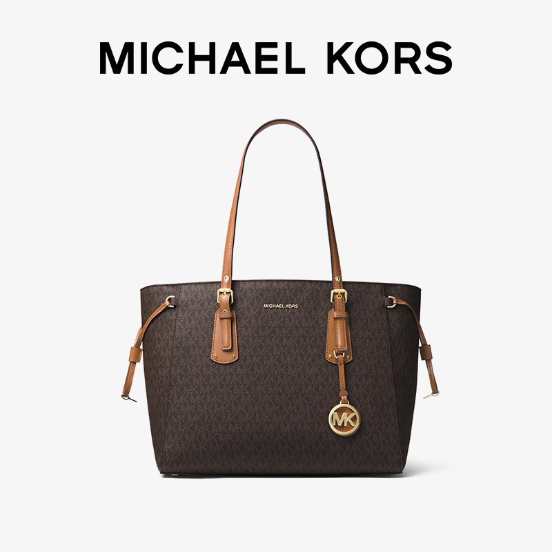 mk voyager 中号老花大容量托特包手提单肩包女包 michael kors