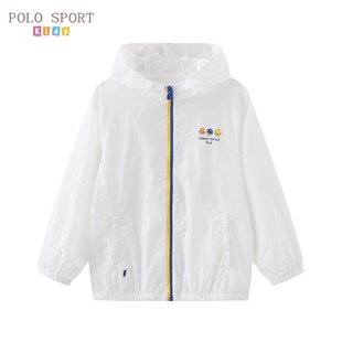 polosport童装男童连帽外套2024夏季新款儿童薄款空调衫皮肤衣服