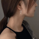 纯银冷淡风耳环新款方块耳坠气质韩国简约耳钉百搭网红耳线耳饰品