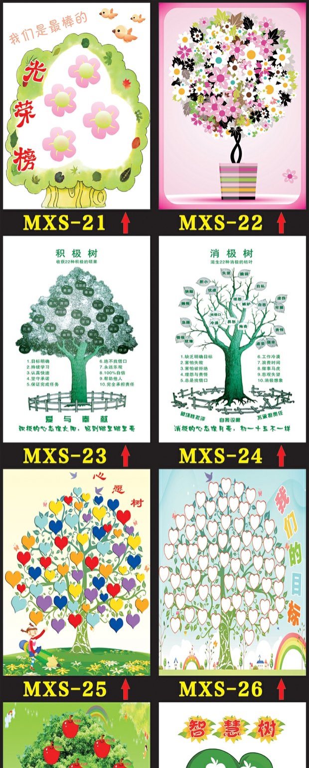 希望成长树墙贴墙贴许愿树心愿墙贴纸教室布置墙贴树装饰树团结