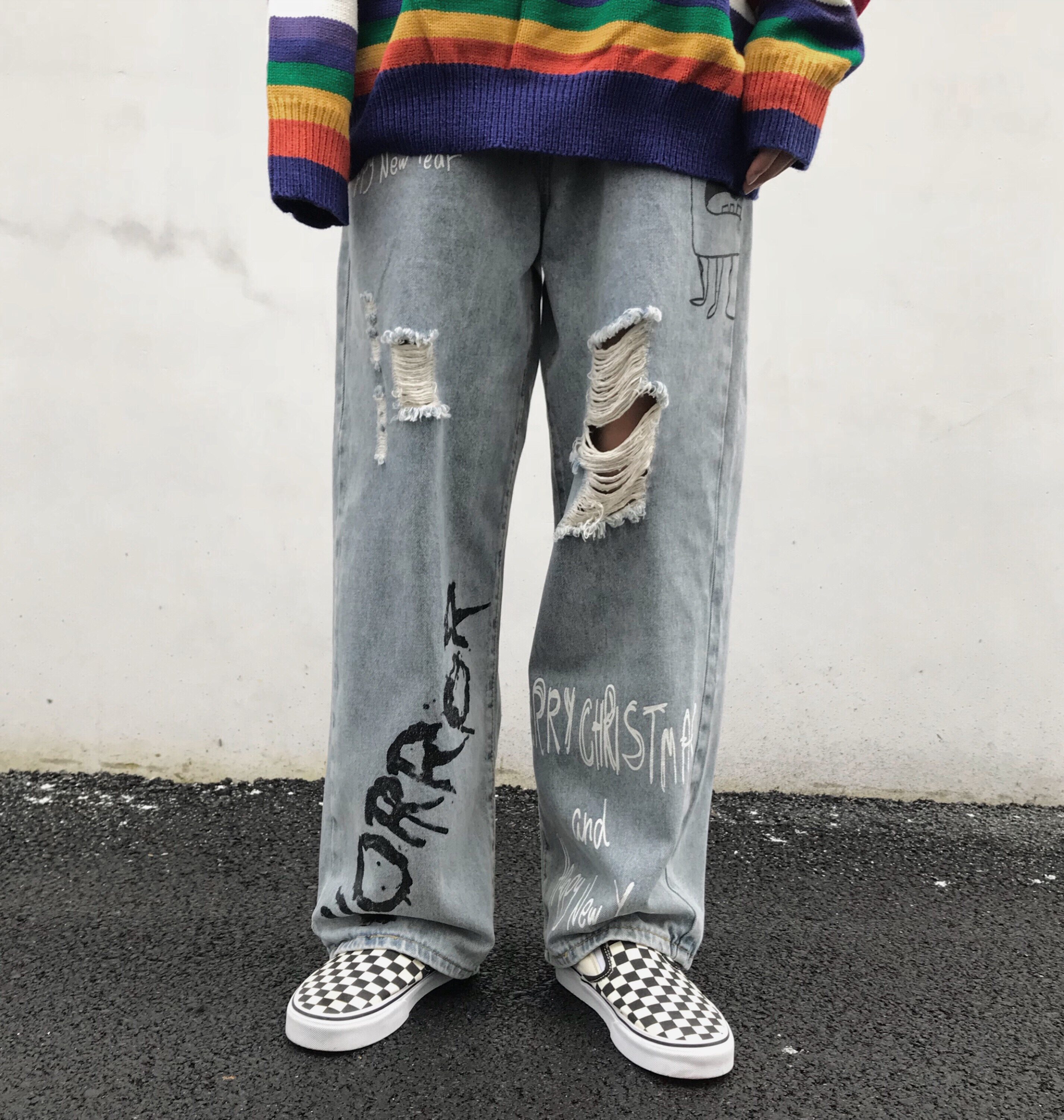 省5元 五分牛仔裤女高腰2020春夏新款宽松破洞撞色阔腿毛边短裤直筒