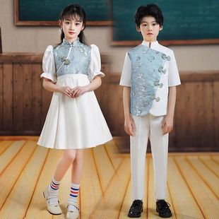 六一合唱团演出礼服合唱演出服儿童中小学生表演朗诵女童男童套装