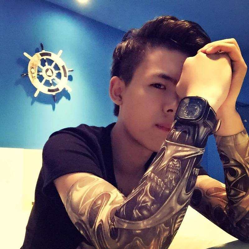 花臂袖套男刺青无缝肉色