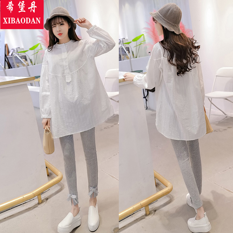 2019秋季新款宽松孕妇上衣打底裤两件套韩版孕妇连衣裙时尚套装潮|ruв категории Всё для беременных и кормящих, материнство, костюм - от Buy2taobao.com для оказания профессиональной услуги покупки агента Taobao