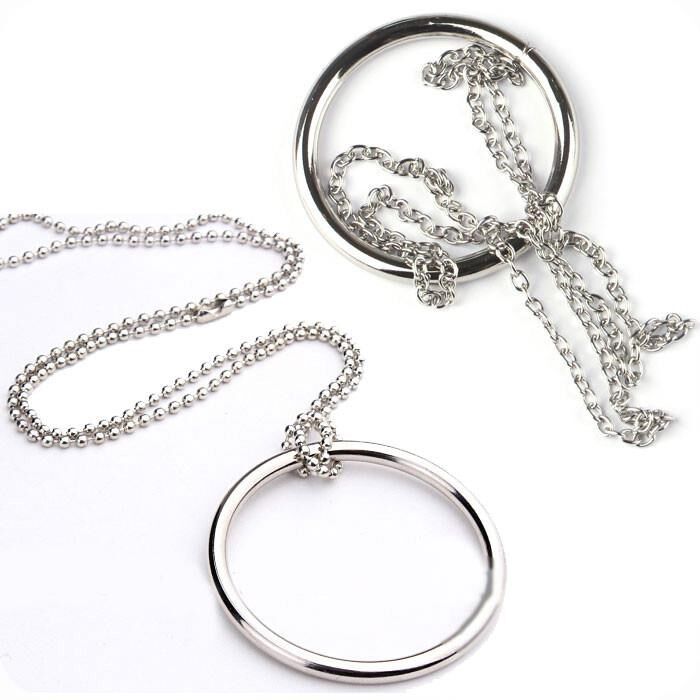 大号明日日环项链魔术道具儿童玩具套环初学者铁环解锁