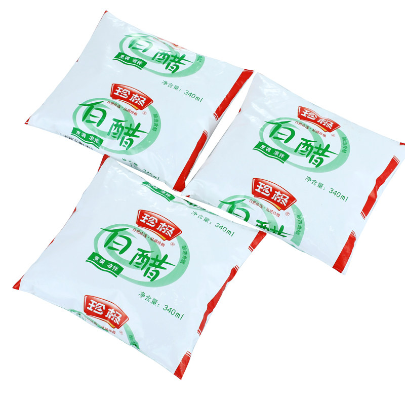 统万珍极白醋340ml10袋装烹调凉拌腌制饮用调味品