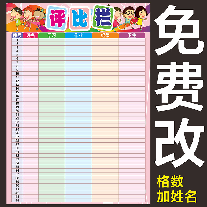 评比栏墙贴教室装饰表扬栏光荣榜小组积分表小学辅导班级文化布置