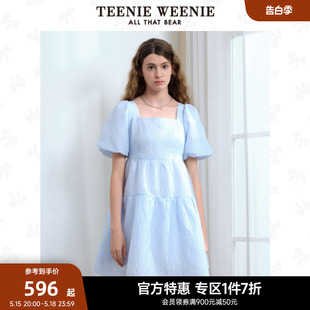 TeenieWeenie小熊奥莱连衣裙女甜美公主风夏可爱方领裙子女