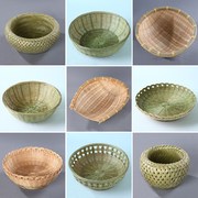 Bamboo braided products steamed bread box bamboo basket storage Yi fruit basket bamboo weaving creative large decorative home round home