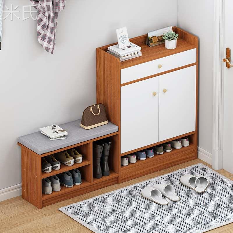 鞋柜家用门口带凳子可坐入门小进户门入户门换鞋能坐的可坐式带门