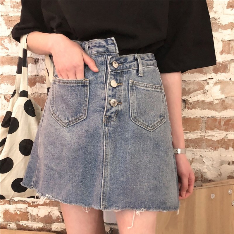Spring dress Korean female retro Joker high waist A-line在類目 女裝/女士精品, 半身裙中 - 來自Buy2taobao.com提供專業的淘寶代購服務
