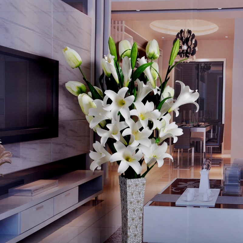 假花仿真花客厅电视柜高瓶插花