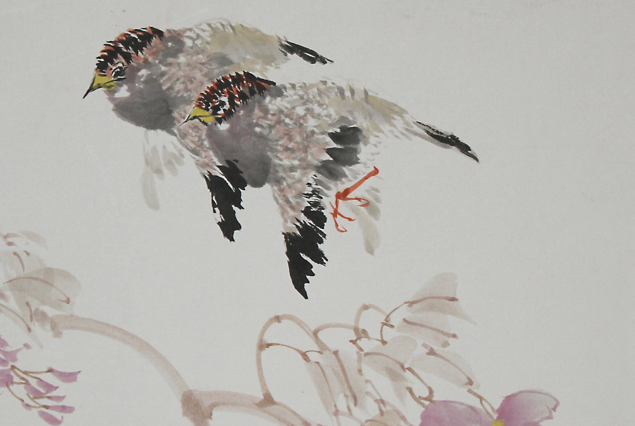 天津名家 周之林 比翼双飞图