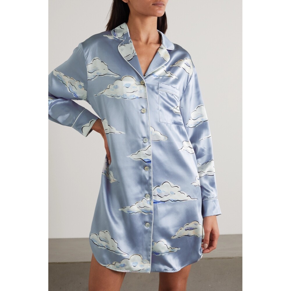 oliviavonhallepoppyodile花卉印花真丝睡裙2022新款春夏