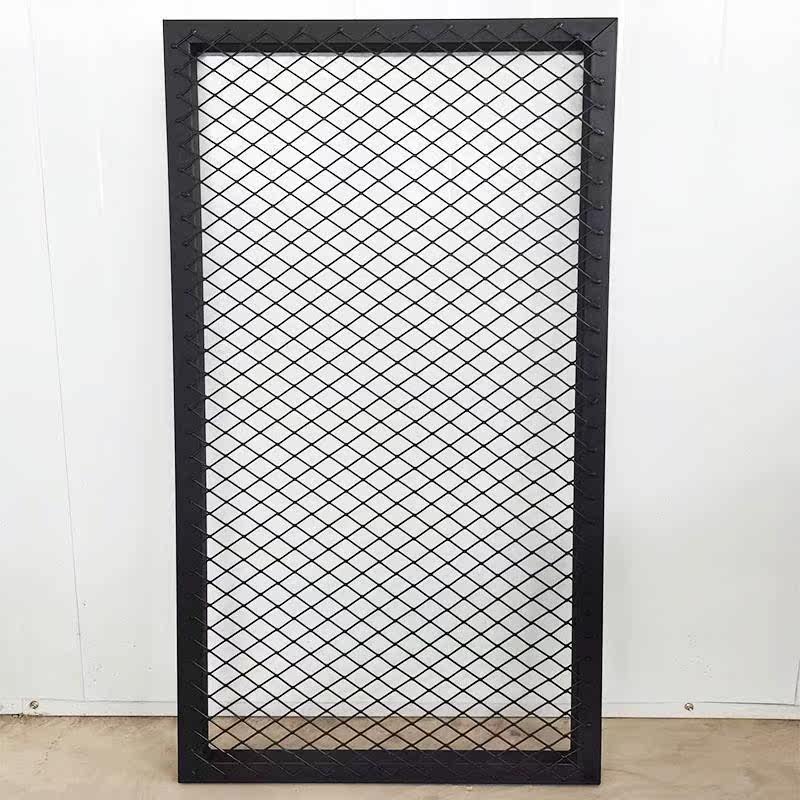 铁网格网装饰工业风铁网隔断架菱形网格网片吊顶铁艺铁丝网格定制