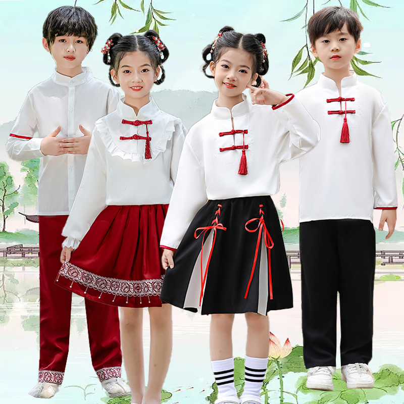 六一儿童合唱服中国风中小学生诗歌朗诵服幼儿园运动会班服合唱服