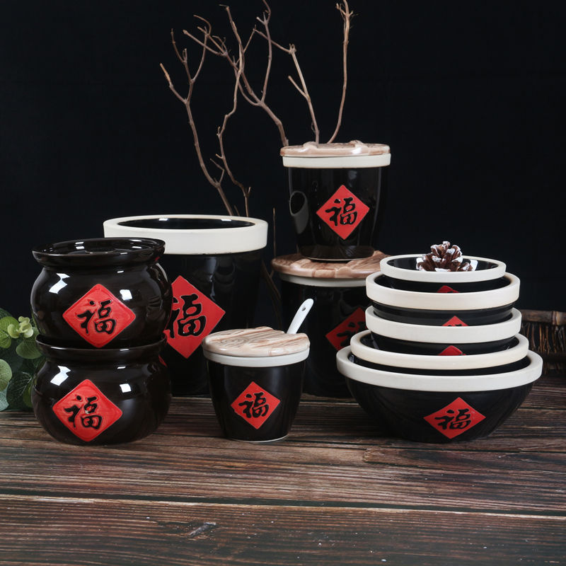New products Retro ceramics Blessing Coarse pottery Water tank Seasoning cylinder Agritainment kitchen household Cruetin the Tableware , Tableware , Bottle/Tank category - from Buy2taobao.com to provide professional Taobao agent buy service