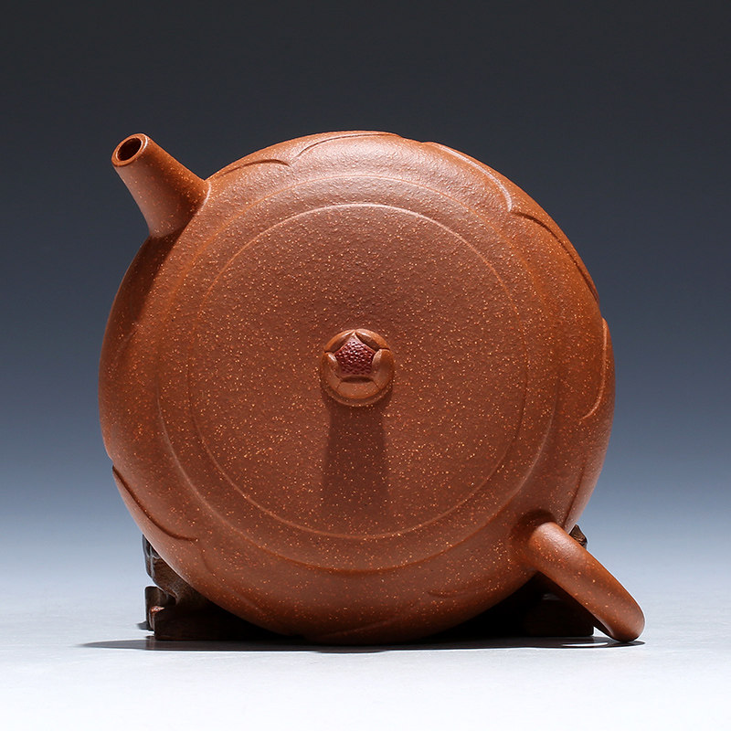 杨军保 工艺美术师 蟹黄泥【荷花】宜兴紫砂壶茶壶