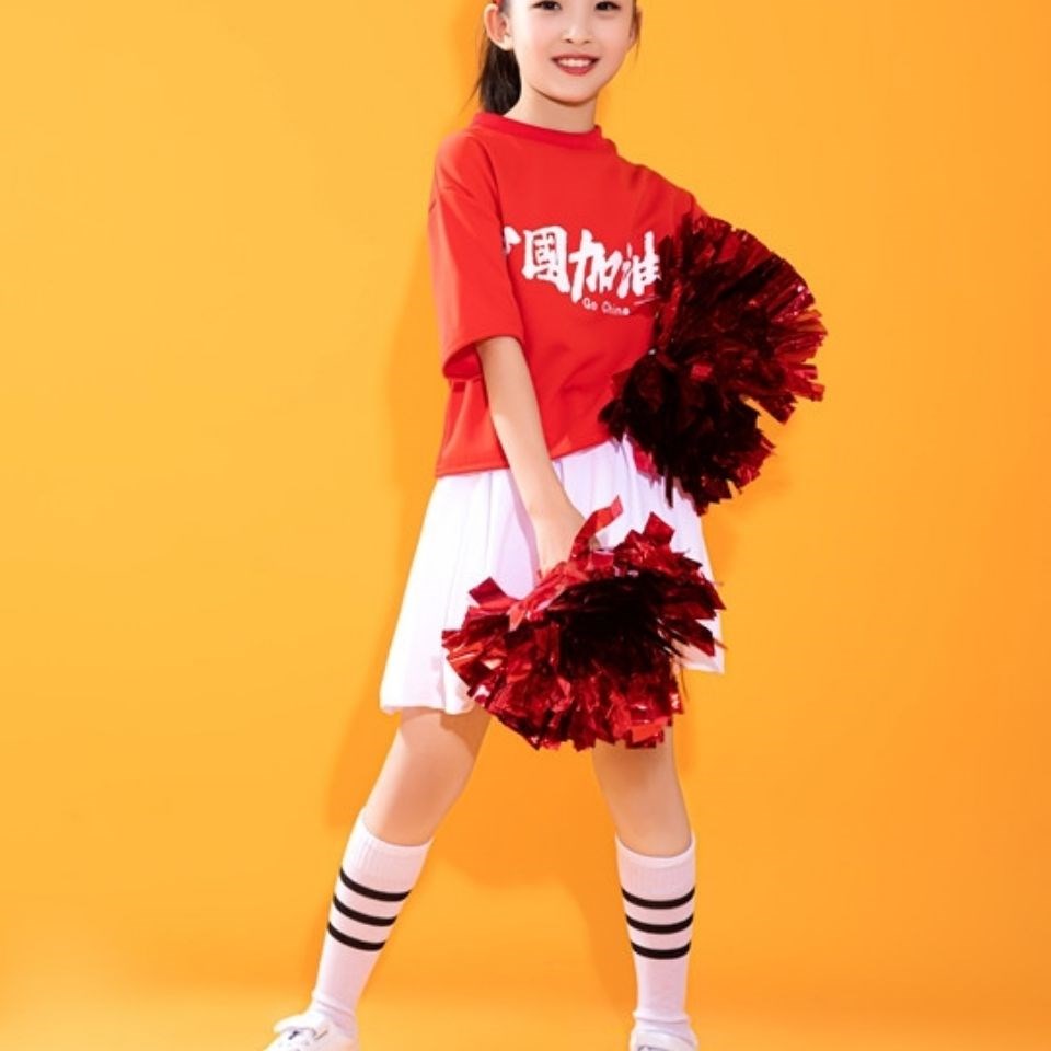 国内代购2021新款儿童啦啦操表演服小学生啦啦队舞蹈服健美操体操