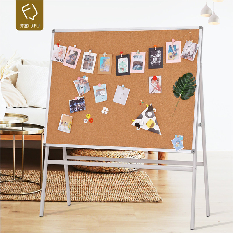 走廊落地移动水松板办公可折叠立式宣传广告图钉墙板照片背景创意看板