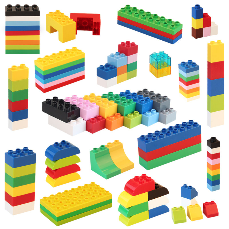 樂高大颗粒积木散件基础块砖8孔颗粒4孔散装diy拼装配件益智玩具