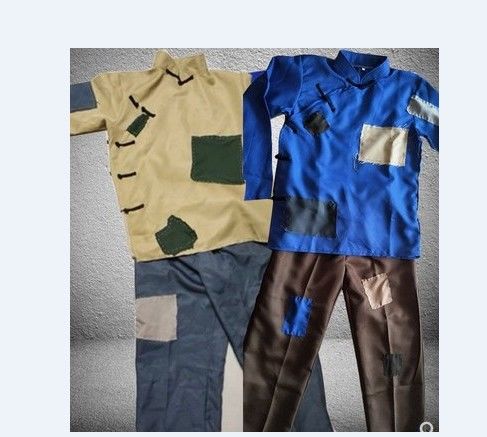 古装男女孩乞丐服装演出服乞讨者叫花子服要饭的补丁破衣服杨白劳