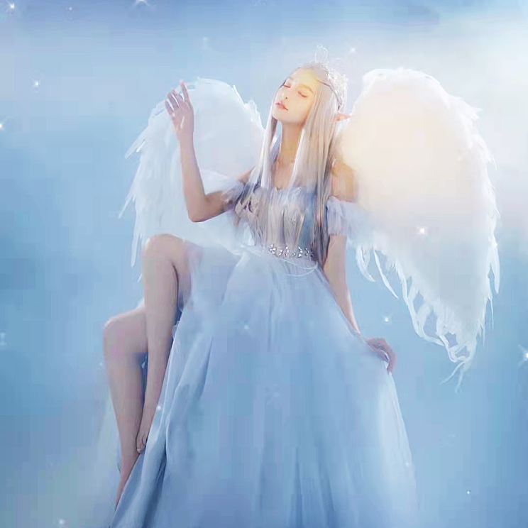 馨羽馨愿演出道具的优惠券大全—天使羽毛白色翅膀写真拍照影楼婚纱