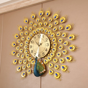 Luminous Peacock Wall Watch Clock Wall Clock Living Room Home Fashion Mute Modern Atmospheric Decoration Personality Creative Clock