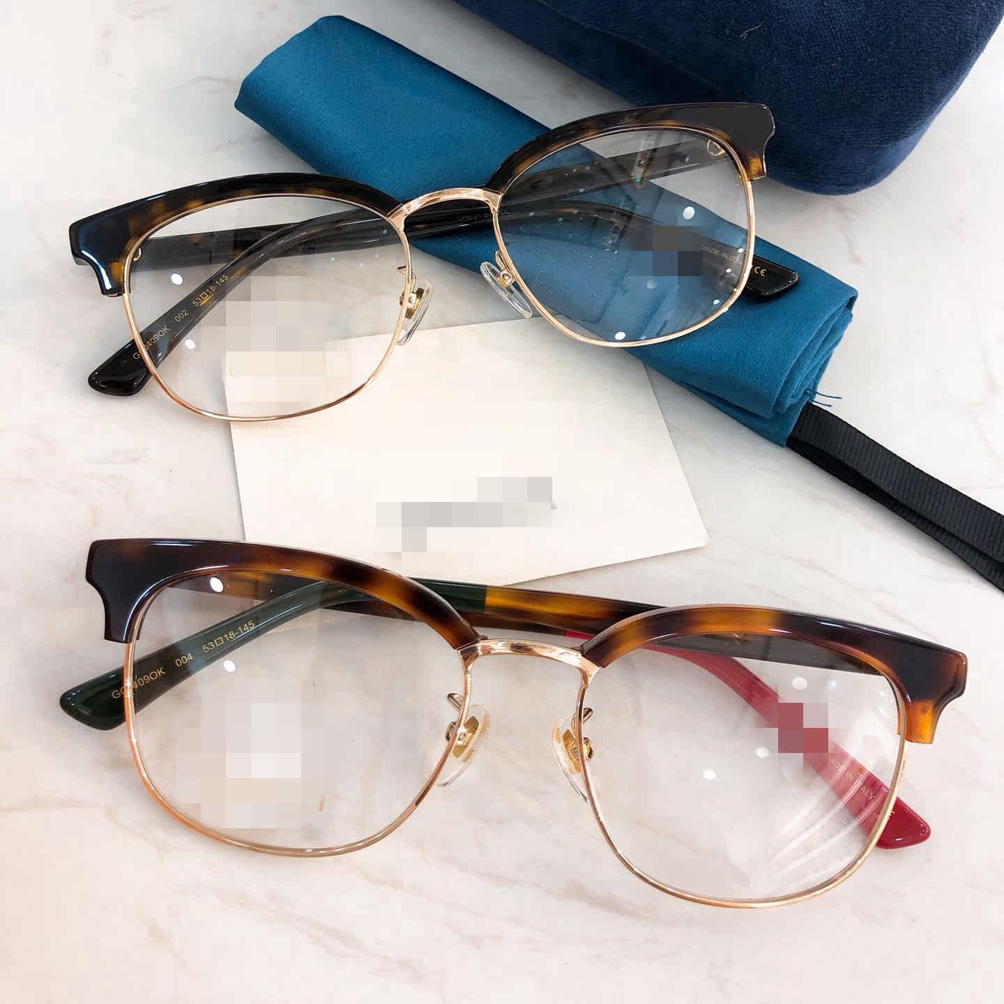 日本_gg0409ok板材方框商务女士光学半框舒适百搭男女近视光学眼镜