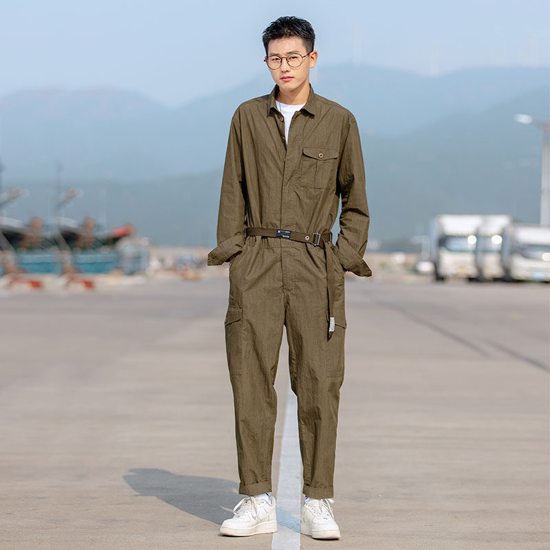 连衣裤男 连体 工装潮 嘻哈