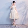日本購2019新款淺香槟訂婚生日禮服舞台宴會晚禮服伴娘服韓版中長 日本購2019新款淺香槟訂婚生日禮服舞台宴會晚禮服伴娘服韓版中長
