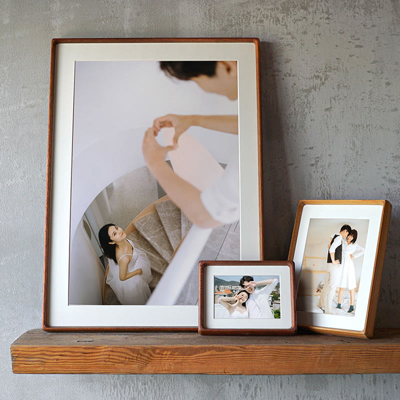 相框装裱加洗照片实木24寸结婚照画框定制相片打印挂墙婚纱照放大