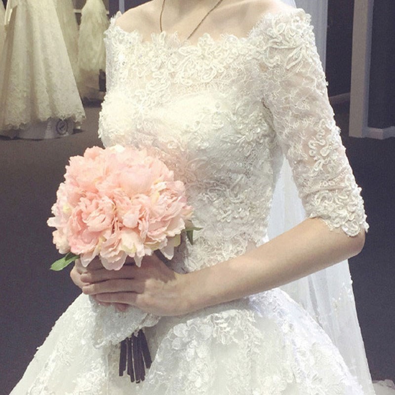 婚纱礼服2020新款齐地婚纱一字肩婚纱苏州虎丘厂家直销新娘新|ruв категории Женская одежда, Cвадебные платья, свадебное платье - от Buy2taobao.com для оказания профессиональной услуги покупки агента Taobao