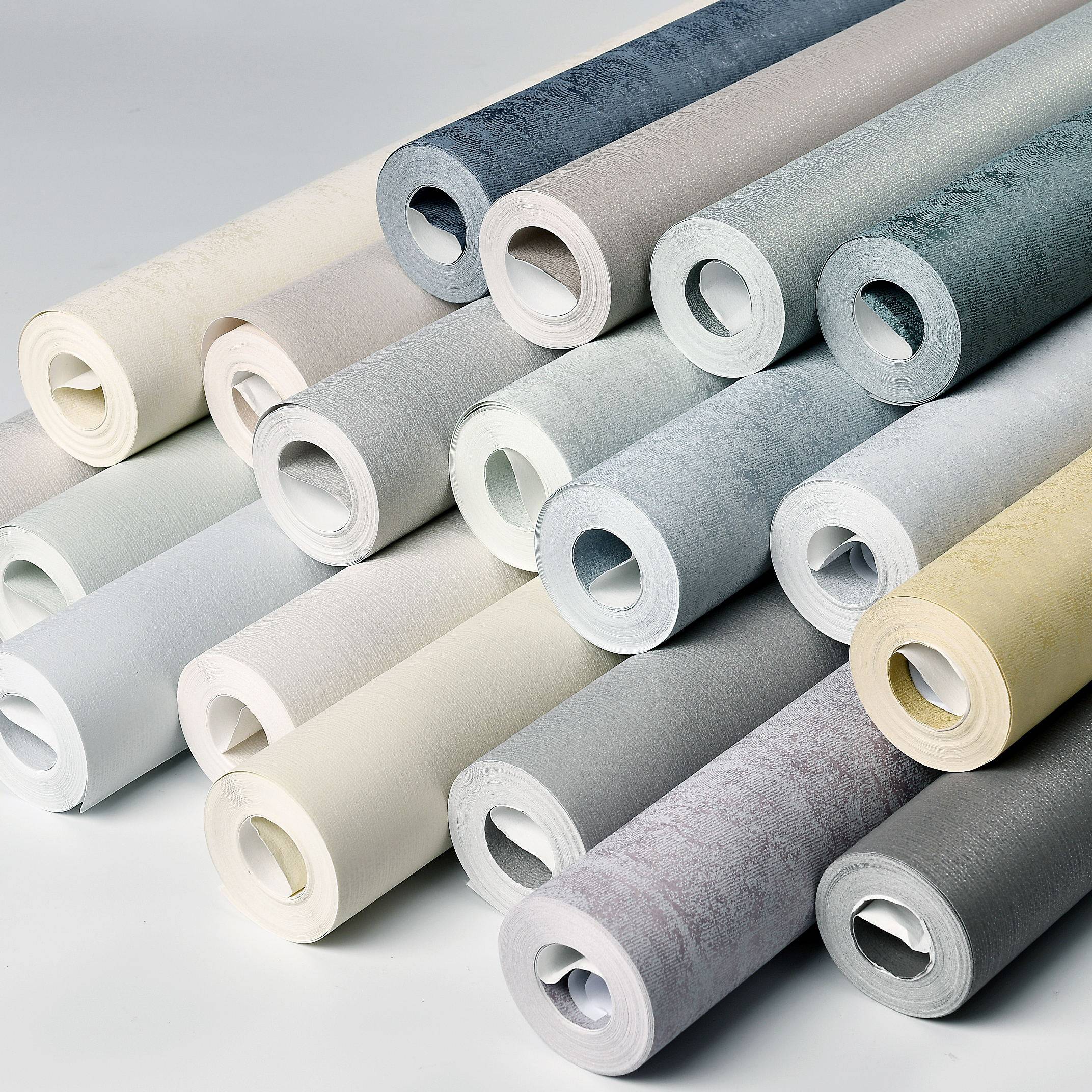 无纺布墙纸纯色3d简约素色刷胶环保北欧风格卧室客厅家用酒店壁纸