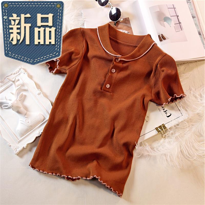 打底衫纯色衣服紧身复古韩版中袖薄上衣黑色针织短袖女33圆领修身在类目 女装/女士精品, T恤中 - 来自Buy2taobao.com提供专业的淘宝代购服务