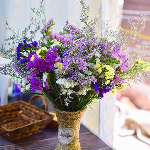 云南勿忘我满天星干花花束鲜花真花插花装饰客厅摆件花卉礼物