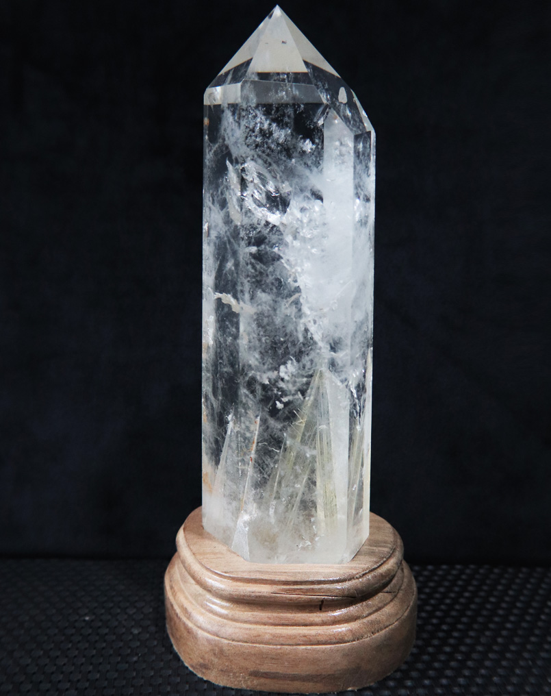 晶魁天然白水晶柱大块摆件顶梁六棱柱原石家居办公室饰品奇石