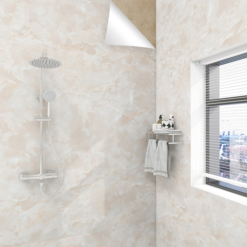 卫生间浴室防水贴纸自粘厕所墙面墙壁遮丑翻新防潮防霉仿瓷砖墙贴