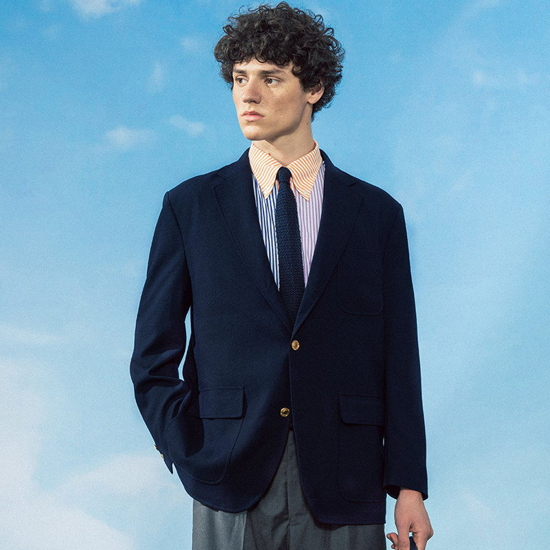 kuffylink 22ss 轻量单排金扣西装navyblazer休闲常春藤ivy商务